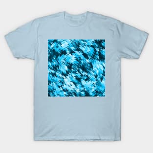 Blue Ripples in Water Texture Pattern T-Shirt